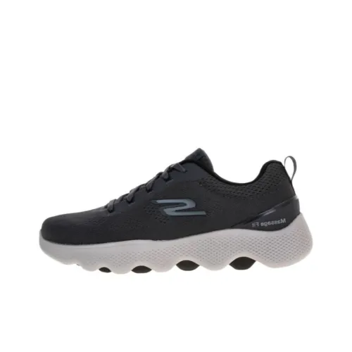 Skechers Go Walk Massage Fit Амортизация Износостойкий Низкий Топ Повседневная Обувь Мужская Черная