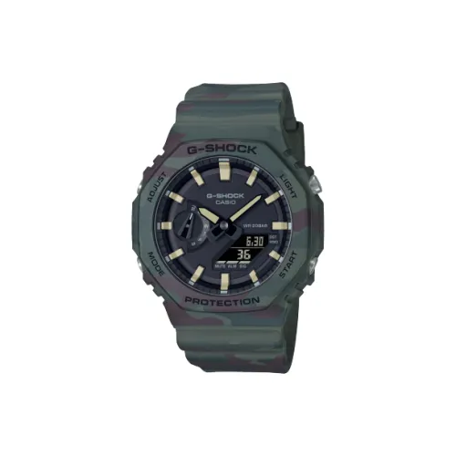 CASIO Электронный Механизм Унисекс Серия Liquid Crystal/Analog Dual Display Часы 48,5мм*45,4мм*11,8мм Зеленые