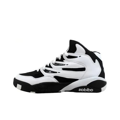 Adidas Originals Mutombo 2 Устойчивый к истиранию Дышащие Низкие Баскетбольные Кроссовки Мужские Черный Белый