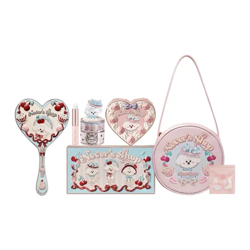 FlowerKnows Naiwa Little Shop Наборы для макияжа Fondant Натуральный Матовый Цвет лица LIP Грязь Eyeshadow Румяна THREE Штуки Комплект