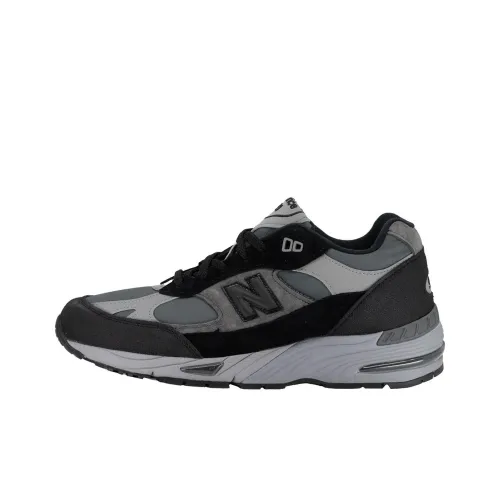 New Balance NB 991 Low Топ Повседневные Беговые Кроссовки Мужские Черные Серые