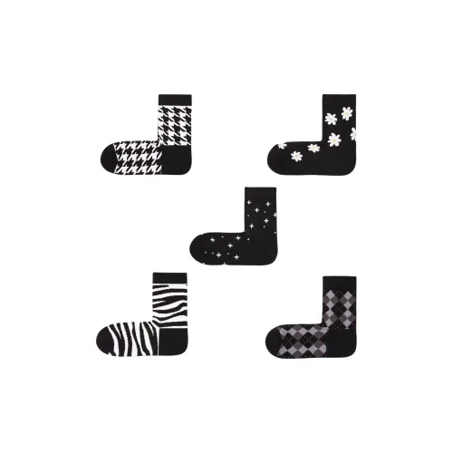 Pan Shijia Носки Crew Женские 5 пар смешанные цвета