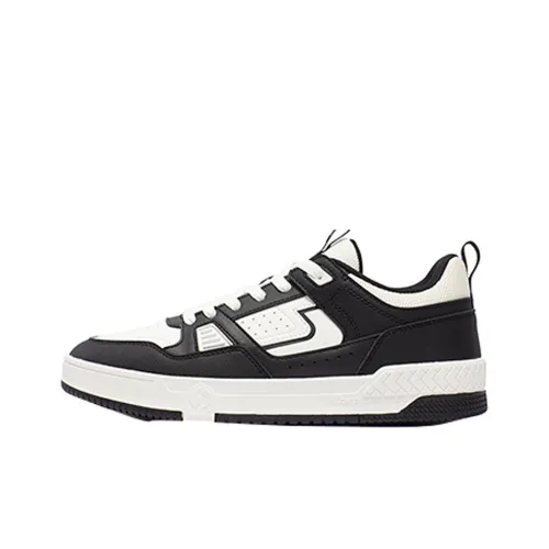 361° Slip-resistant Abrasion-resistant Low-top Skateboard Shoes Men's Black White