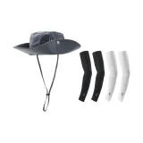 Серые шапки и кепки + охлаждающие рукава для защиты от солнца, упаковка из 2 штук