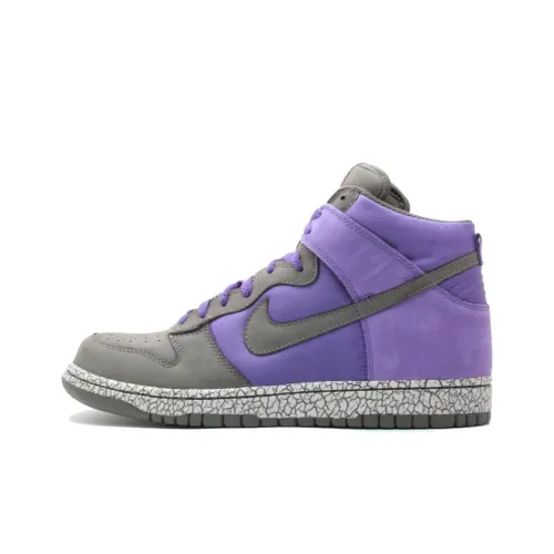 Nike Dunk High Покрытие Slip-Resistant Амортизация Высокий Топ Скейтборд Кроссовки Унисекс Фиолетовый