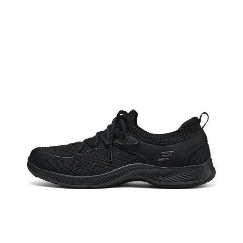 SKECHERS SPORT Повседневный Низкий Топ Чисто Черный Женский