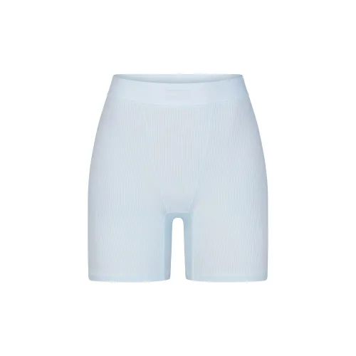SKIMS Мягкий Lounge Boxers трусы женские CELESTE Небесный Синий