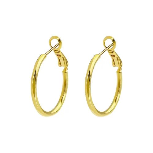 Yi Can Покрытые Реальные Золото Серьги Женские