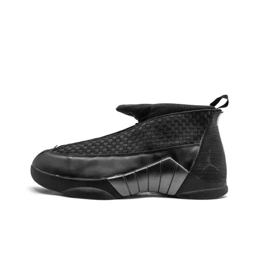 Jordan Air Jordan 15 OG Черный VARSITY Красный Slip-resistant MID Топ Винтажные баскетбольные кроссовки Мужской Черный Красный