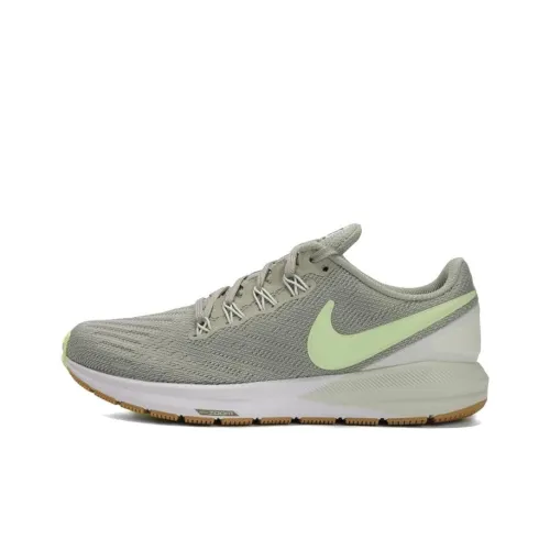 Nike Zoom Structure 22 Амортизаторы Slip-resistant Низкий топ Марафон Беговые кроссовки Женские Зеленый