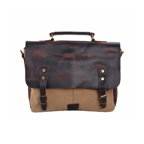 PULUWIRR Холст с кожей Универсальный Минималистский стиль Удобная Средняя жесткость Сумка Обычный Унисекс