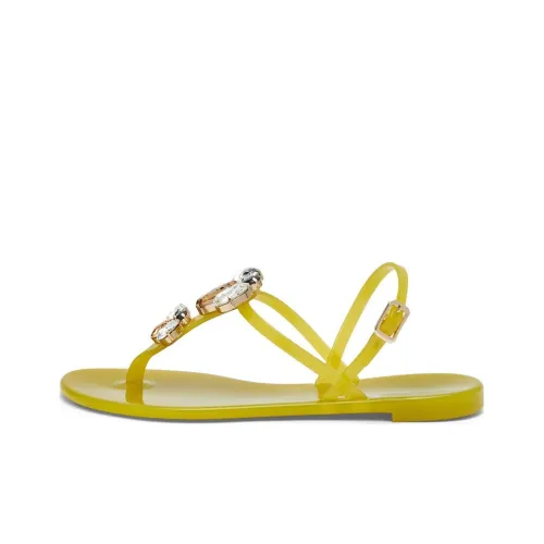 Casadei Jelly One Strap Sandals Women's Yellow Casadei Jelly One Ремешок Сандалии Женские Желтые