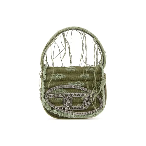 DIESEL Хлопок с коровья кожа Сумка Мини Женская Зеленая