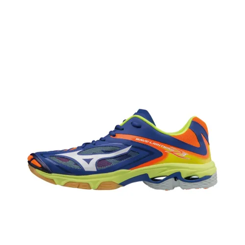 Mizuno Wave Lightning Z3 Slip-Resistant Abrasion-Resistant Breathable Low-Top Running Shoes Unisex Blue Orange White Мицубо Уэйв Лайнинг Z3 Противоскользящий Устойчивый к Износу Дышащие Низкие Беговые Кроссовки Унисекс Синий Оранжевый Белый