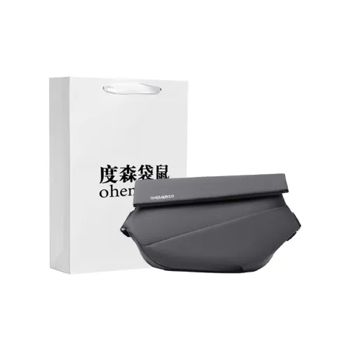 Dusen Kangaroo Oxford Сумка через плечо Sling Сумка Стандартная Мужская Темно-Серый Черный