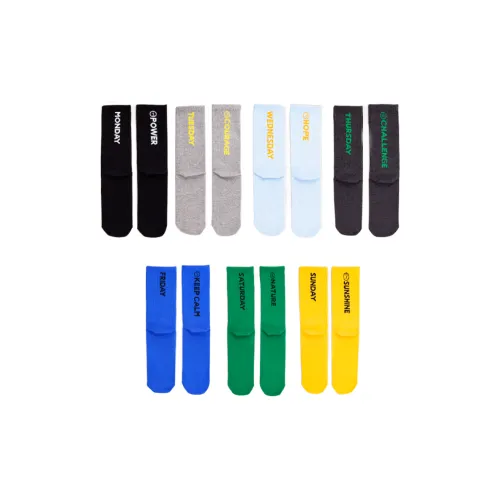 Pan Shijia Носки Crew Унисекс упаковка из 7 пар