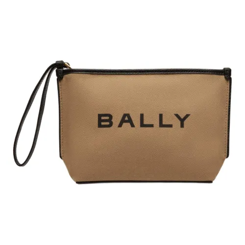 BALLY Холст Клатч Женский Коричневый