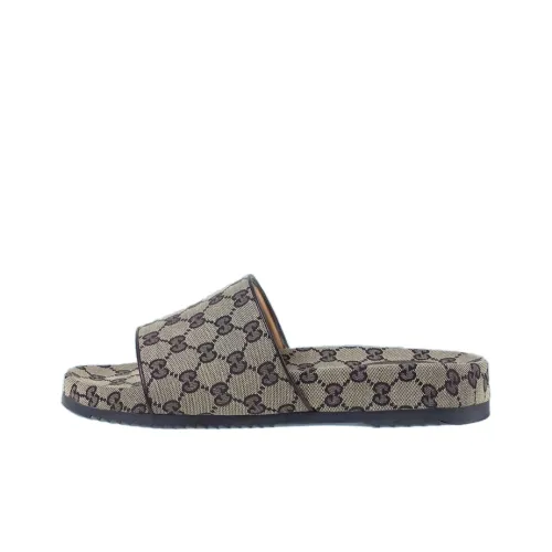 GUCCI GG Slide Тапочки Мужские Коричневые