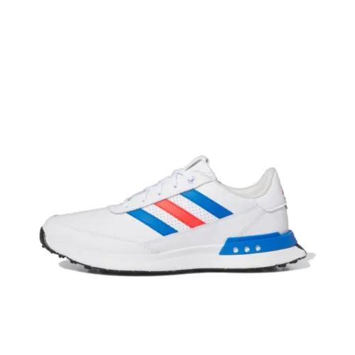 Adidas S2G Spikeless Кожа 24 Амортизатора Slip-Resistant Низкий Топ Обувь для гольфа Мужская Белый Синий