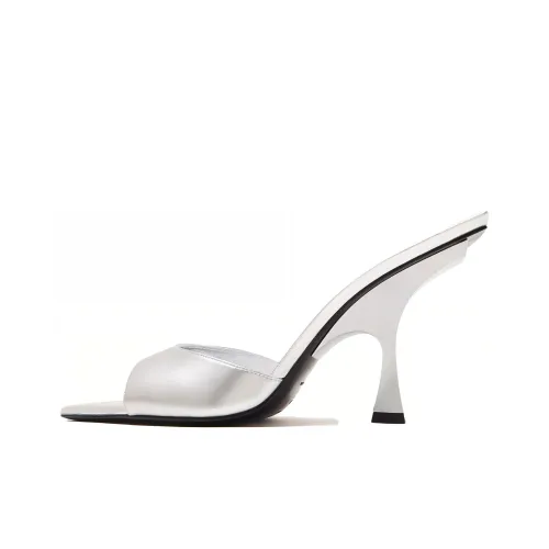 The Attico Ester Слипоны 9,5 см Женские Серебряные