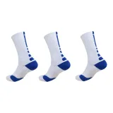 3-Пачка Белый Синий S02 Носки до колена