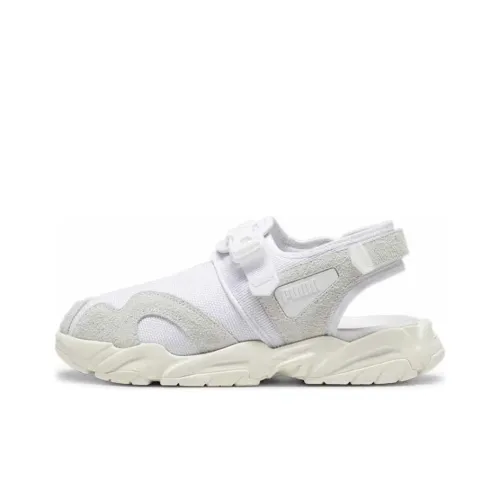 PUMA Ts 01 Новый материал Амортизация Износостойкий Низкий Топ Повседневная обувь Унисекс Белый Серый