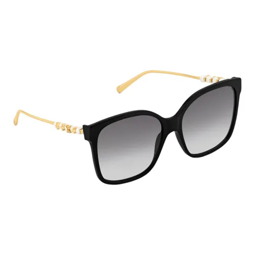 LOUIS VUITTON Металлический ацетат Смола Нерегулярная форма Солнцезащитные очки Унисекс Черный