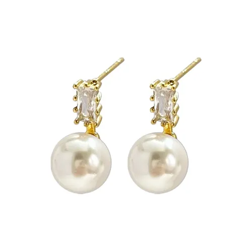 Yi Can Кубический цирконий стразы искусственная жемчужина серьги-гвоздики женские