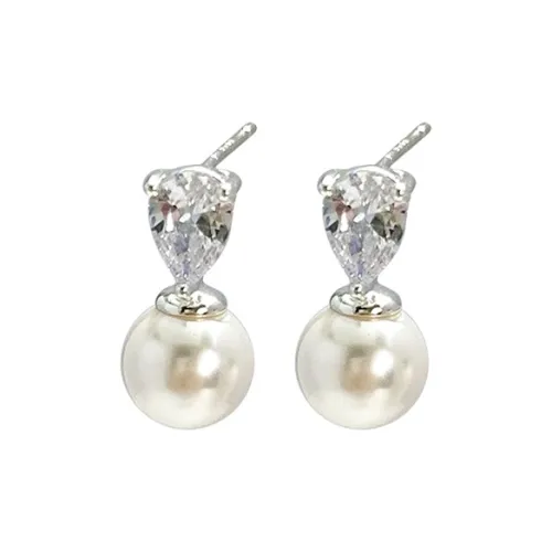 Yi Can Oxidized Кубический цирконий Стразы Искусственная жемчужина Серьги-гвоздики Женские