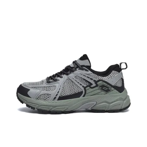 LOTTO Амортизация устойчивый к истиранию дышащий низкий топ беговые кроссовки женские серый зеленый