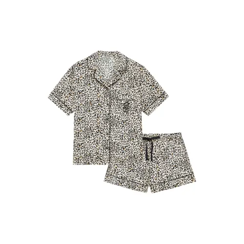 Victoria's Secret More Than Just The Comfort Series Пижамный комплект Женские с леопардовым принтом