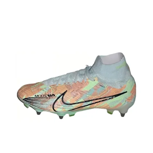 Nike Zoom Mercurial Superfly 9 SG Мягкая трава Противоскользящие футбольные бутсы Мужские Серый цвет