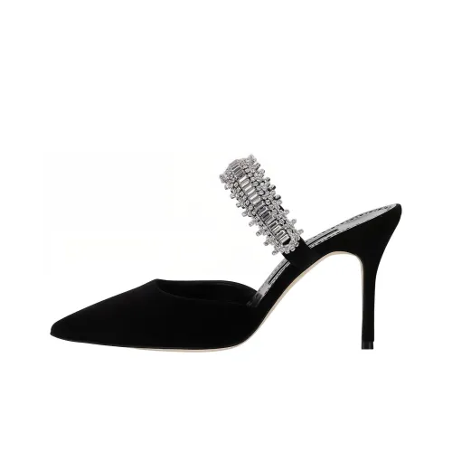 MANOLO BLAHNIK Домашние тапочки Женские Черный