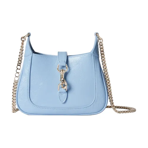 GUCCI Лак Кожаная Сумка через плечо Сумка на плечо Мини Женский Светло-Синий