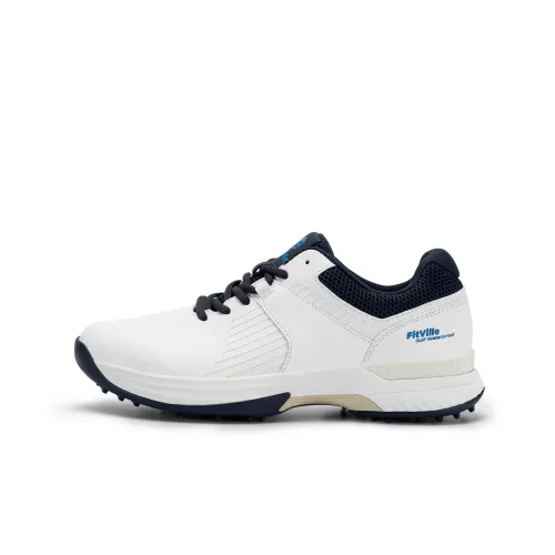 Fitville Амортизаторы Shock Abrasion Resistant Slip Resistant Низкий Топ Обувь для гольфа Мужская Белый Большой размер Мужская обувь