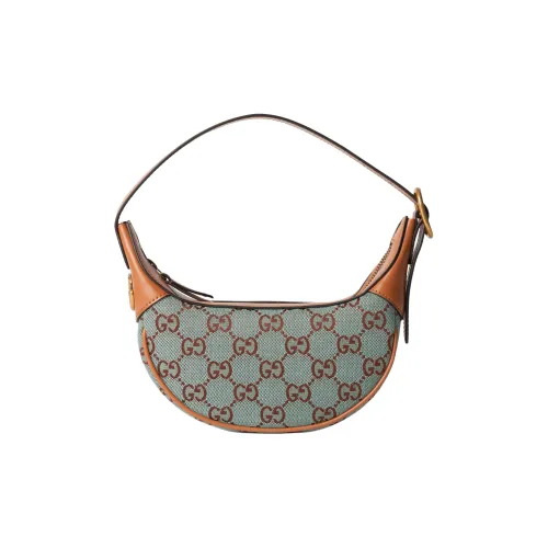 GUCCI Ophidia Холст и Кожа Сумка Сумка Сумка через плечо Женская Коричневая и Синяя