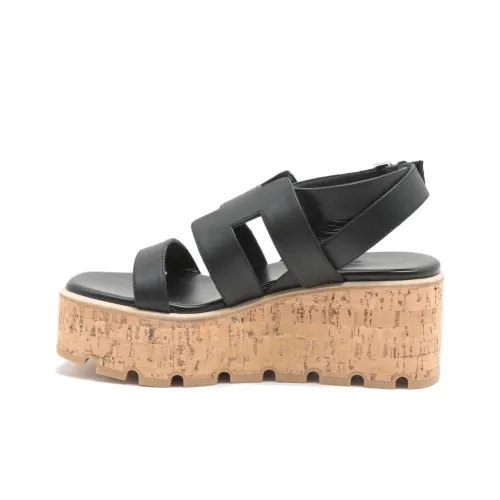 HERMES Havane One Ремешок Сандалии 5,5 см Женские Черный