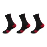3 шт. Черно-красный S02 До колена