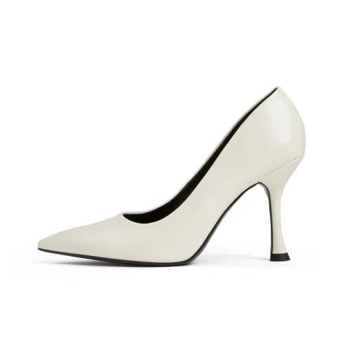 CHARLES KEITH Маленький CK Женские Повседневные Туфли 9,3 см Женские Кремово-Молочный Белый Серебряный