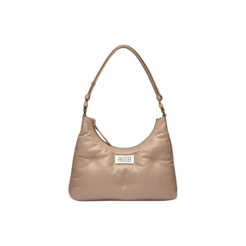 Maison Margiela Glam Slam Full с рельефной кожей наппа хобо сумка плечевая сумка маленькая сумка женский цвет грязно-коричневый