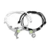 Черно-белый светящийся браслет для пары [ключ]