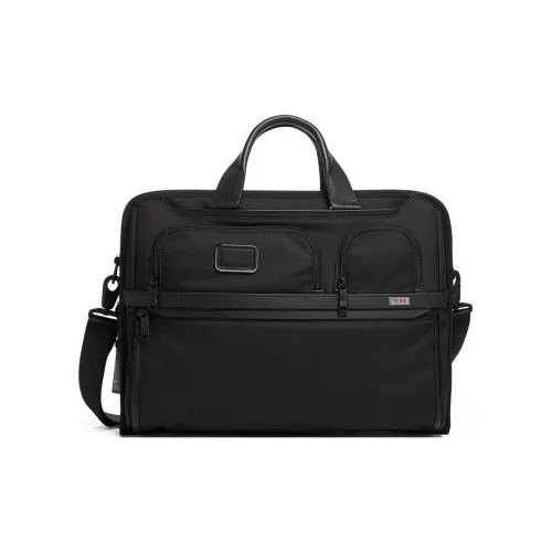 TUMI Alpha 3 Кожа Ноутбук Сумка Унисекс Черный