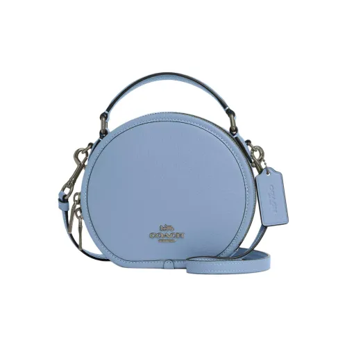 COACH Canteen Кожа Сумка Сумка через плечо Сумка через плечо Маленькая Женская Бронза с Васильковым синим