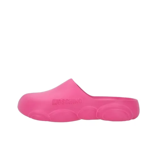 MOSCHINO Домашние тапочки Женские Розово-фиолетовые