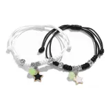 Черный и белый браслет с эффектом свечения в темноте для пары [Маленькая звезда]