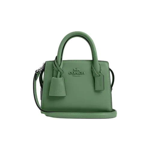 COACH Телячья кожа Тоут Сумка Сумка для покупок Сумка на плечо Сумка Мини Women's Silver Светло-зеленый