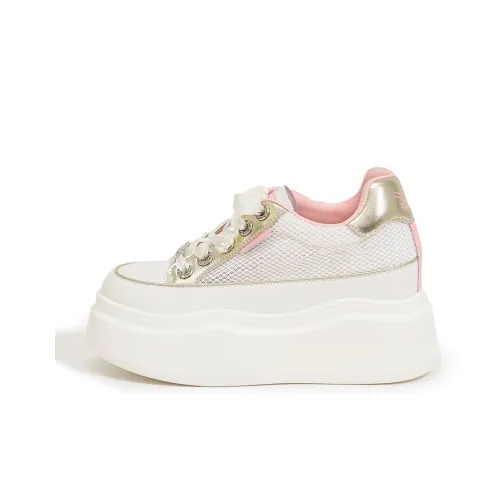 Milan Love Song Высота Увеличивающие Водонепроницаемые Устойчивые к Сцеплению Низкие Кроссовки для Скейтбординга Женские Белые