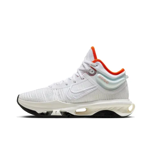 Nike Air Zoom г.T. Jump 2 MID Топ Баскетбольные кроссовки Унисекс Белый оранжевый черный