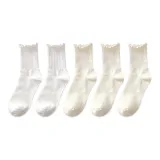 5 пар (Натуральный белый *2 + Молочный белый *3)