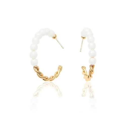 Exhibition Искусственный жемчуг сплав S925 серебра серьги-гвоздики женские